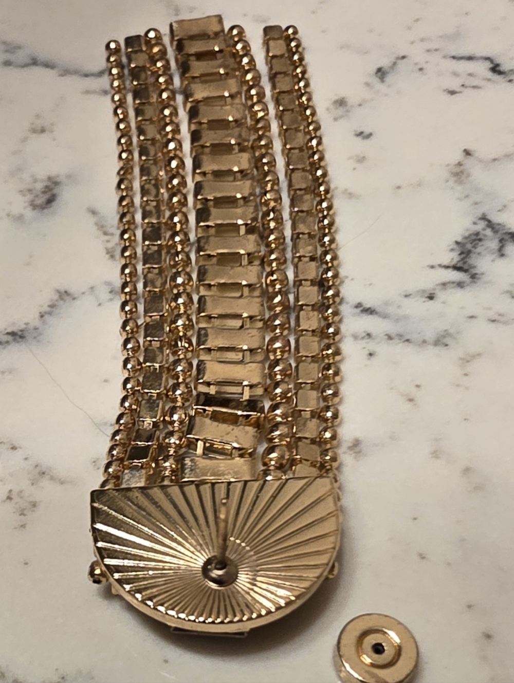 Gold Crystal Fringe Drop Earrings - Women Jewelry - Picture 5 of 5
